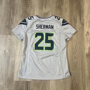 Nike Seattle SEAHAWKS Richard SHERMAN jersey printed Youth Size 12 Med Gray NFL